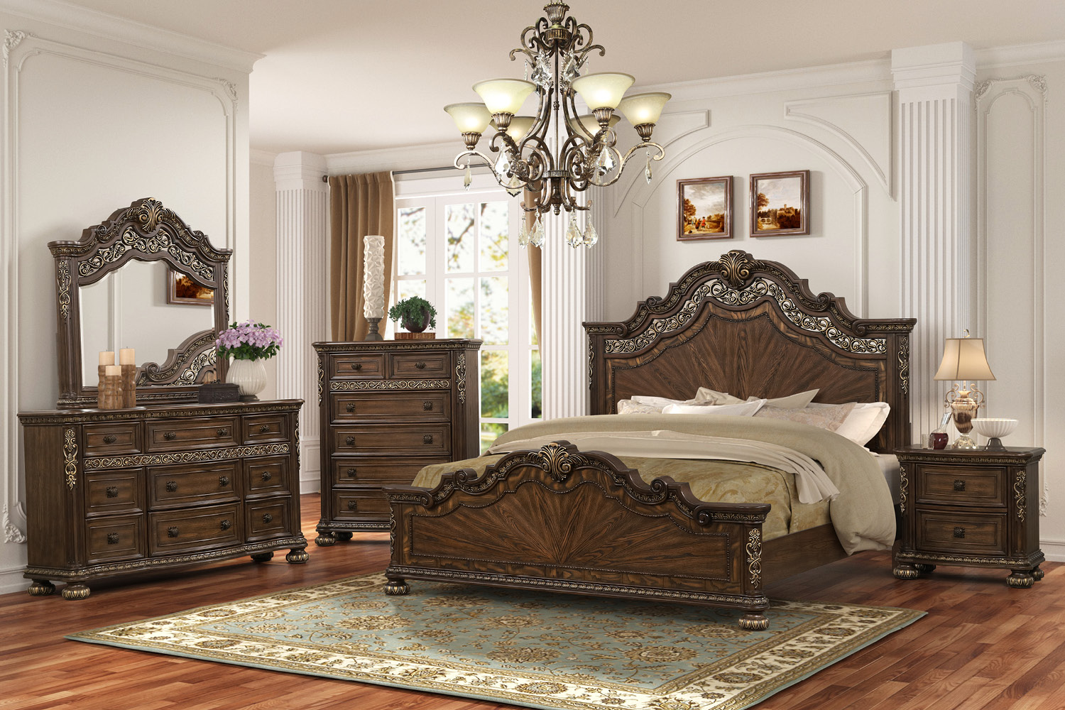 Lydia Bedroom #0461A (QB-NS-CH-DR-MR)