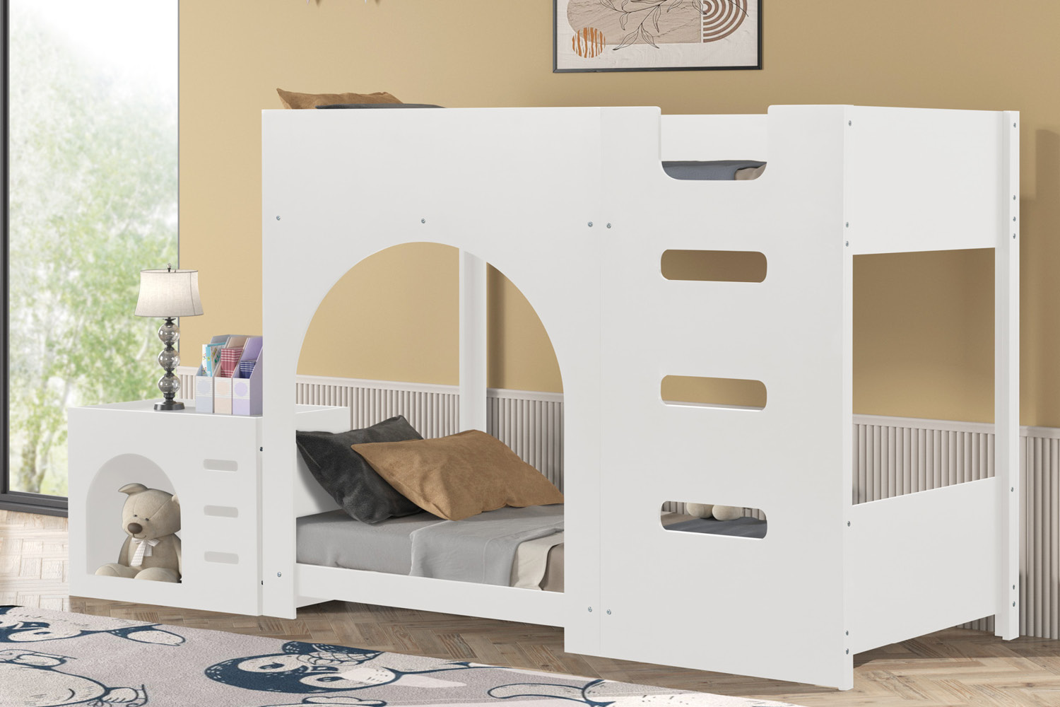 Wesly Bunk bed #B918W (T/T Bunk with Dog House)