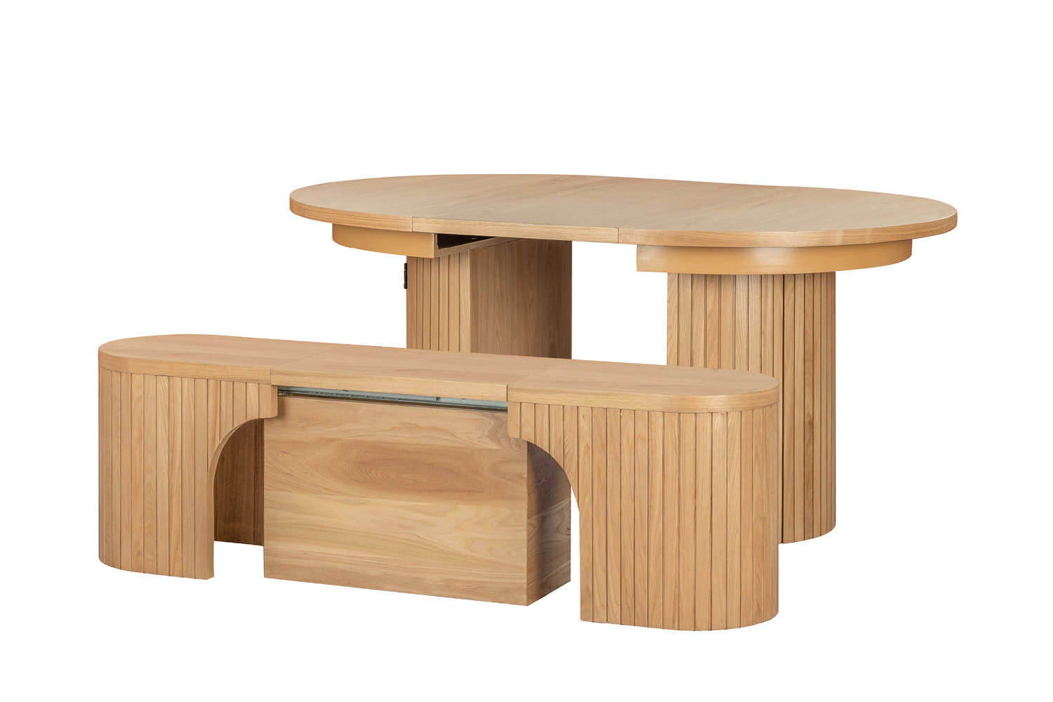 Leafy Dining #8609D (Extension Table + Extension Bench) - Image 8