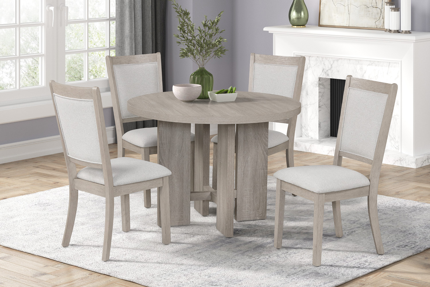Benji Dining #8636D (Table + 4 Chairs)