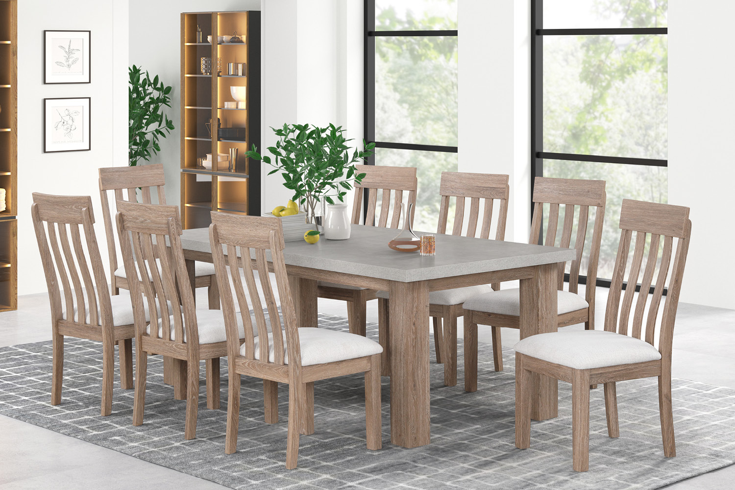 Irena Dining #0452D (Table + 8 Chairs)
