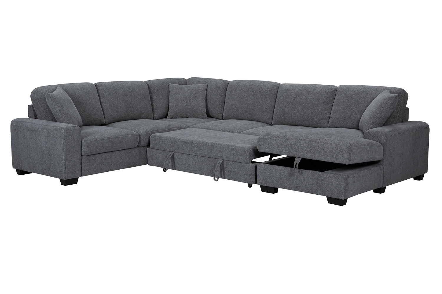 Dylan #U2548H (4-Pc Functional Sectional with Pop-Up Sleeper and Storage Chaise) - Image 4